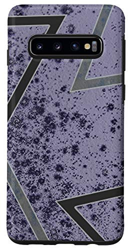 Galaxy S10 Purple  and  Violet Abstract Geometric Lines   Grunge Pattern Case