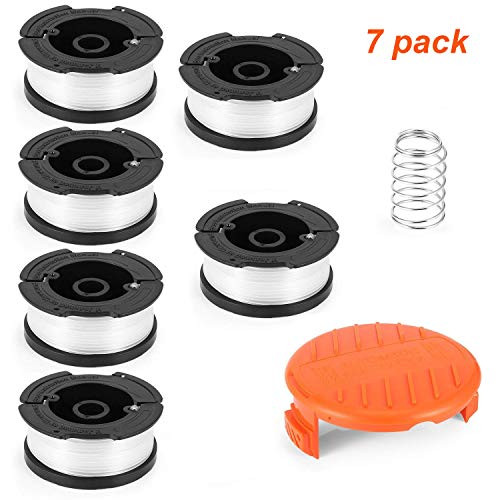 Mower star Line String Trimmer Replacement Spool, 30ft 0.065" Replacement Autofeed Spool Black&Decker String Trimmer 6 Replacement Line Spool, 1 Trimmer Cap