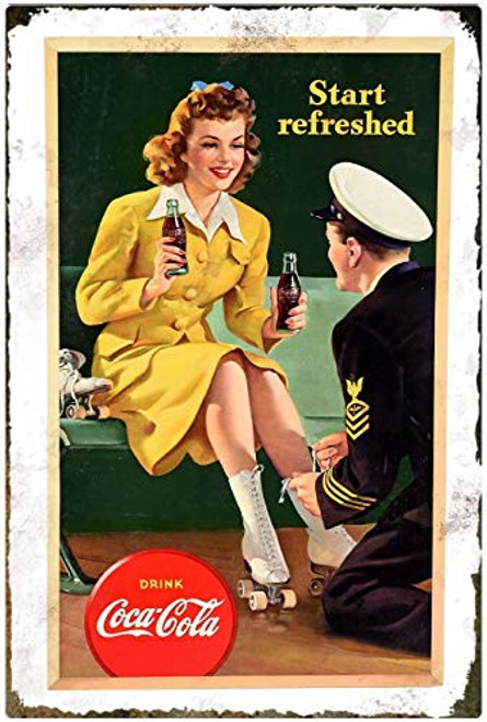 Delicious and Refreshing Drink Coca-Cola Tin Signs Retro Wall Decor Vintage Bar Signs Coke Tin Sign 12 X 16 Inch Delicious and Refreshing Drink Coca-Cola Tin Signs Retro Wall Decor Vintage Bar Signs Coke Tin Sign 12 X 16 Inch