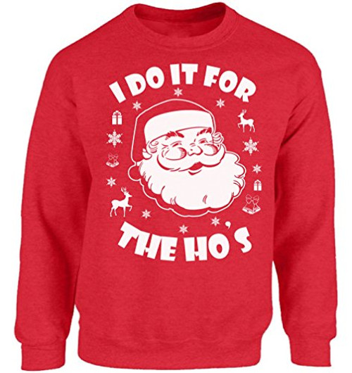 Vizor I Do It for The Hos Sweatshirt I Do It for The Hos Sweater Ugly Christmas Sweatshirt Funny Santa Sweaters Xmas Gifts Red XL Vizor I Do It for The Hos Sweatshirt I Do It for The Hos Sweater Ugly Christmas Sweatshirt Funny Santa Sweaters Xmas Gifts Red XL