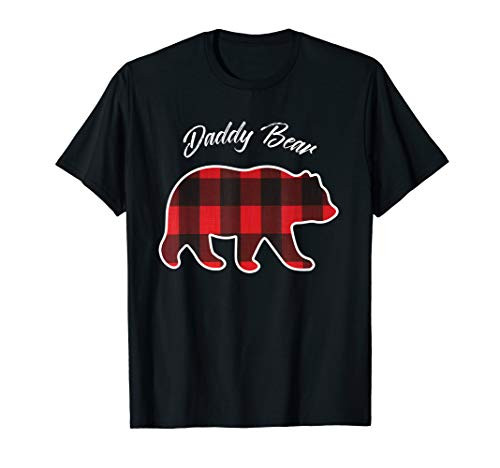 Daddy Bear   Matching Family Christmas Red Plaid Pajama T-Shirt