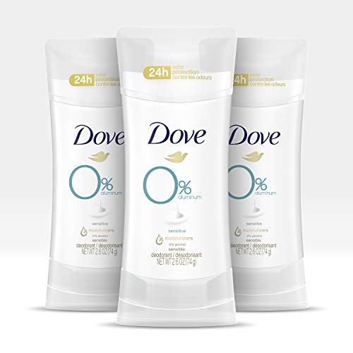 Dove 0 percent Aluminum Deodorant For Odor Protection Sensitive Deodorant Stick Provides 24-Hour Protection 2.6 oz 3 Count Dove 0 percent Aluminum Deodorant For Odor Protection Sensitive Deodorant Stick Provides 24-Hour Protection 2.6 oz 3 Count