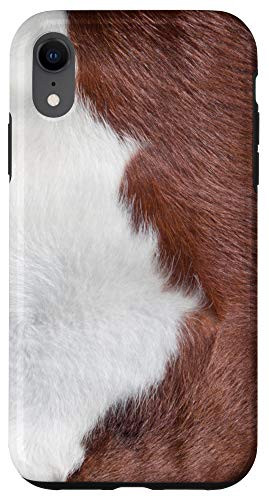 iPhone XR Cowhide Skin Pattern Cool Moo Farm Animal Lovers Cow Milk Case