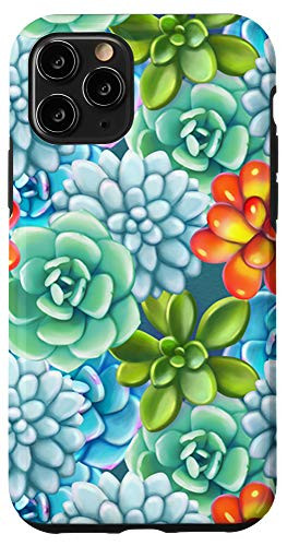 iPhone 11 Pro Succulent Cactus Garden Watercolor Colorful cacti Plants Case