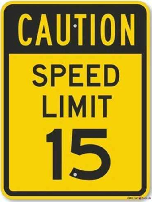 New Street Metal Tin Sign Road Caution - Speed Limit 15 Engineer Grade Street Sign Indoor and Outdoor Road Decoration Safety Warning tin Signs Prompt Aluminum Signs 8 x 12 inches