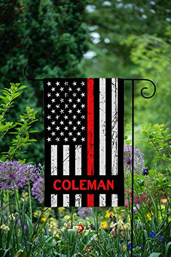 Tamengi Thin Red Line Flag Thin Red Line American Flag Thin Red Line Firefighter Garden Flag Personalized Firefighter Flag Firefighter Garden Decal