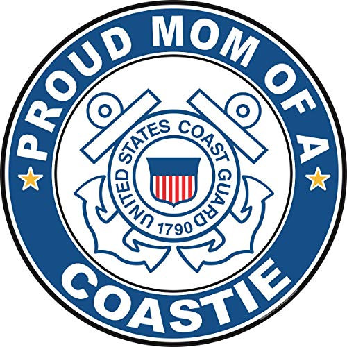 Proud Mom of a Coastie U.S. Coast Guard Round Decal