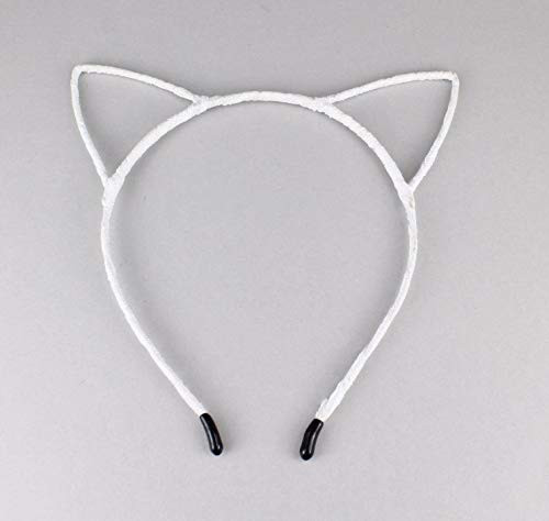White Cat Ears Headband Kitty Headband Kawaii Cosplay Kitten Ear Hair Band Headbands for Women