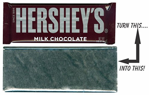 Silver or Gold Chocolate Bar Wrapper Foil Candy  Pkg of 40   Foil fits 1.55 oz Hershey Milk Chocolate Bars