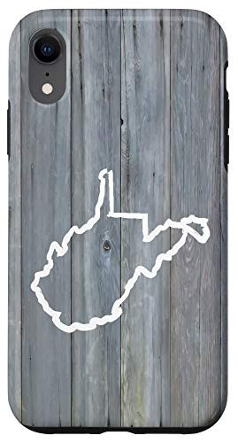 iPhone XR West Virginia Home Ship Lap Vintage Map WV Tree Plank Case