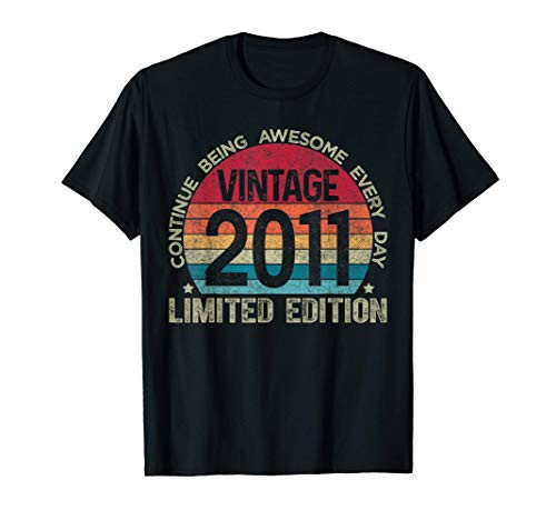 10th Birthday Retro Limited Edition 2011 Vintage Birthday T-Shirt