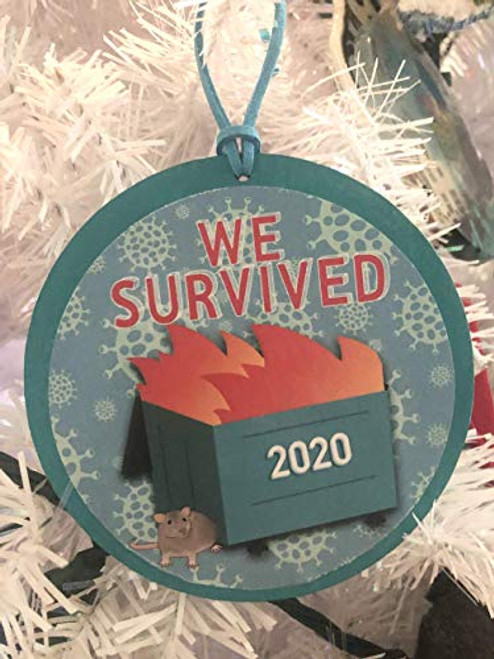 We Survived 2020 Dumpster Fire Holiday Xmas tree wooden Ornament We Survived 2020 Dumpster Fire Holiday Xmas tree wooden Ornament
