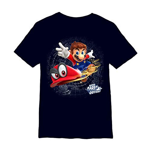 Boys Nintendo Super Mario Odyssey Cappy T-Shirt - Navy Blue - X Small Boys Nintendo Super Mario Odyssey Cappy T-Shirt - Navy Blue - X Small