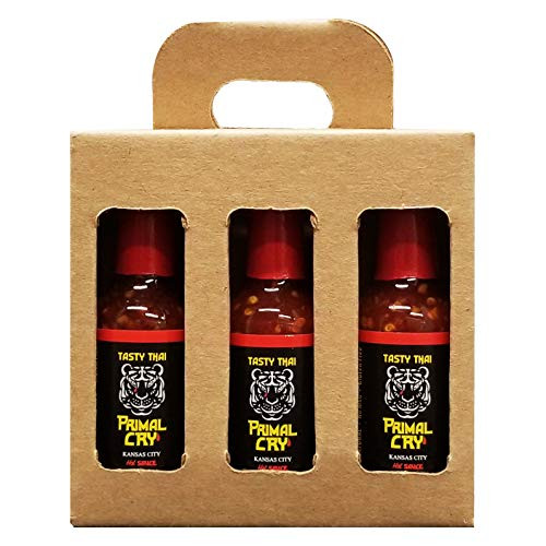 Tasty Thai Primal Cry Gift Boxes   Authentic Thai Sauce Samplers Variety Packs and Bundles for Thai Cuisine  Mini Chili Sauce 3pk