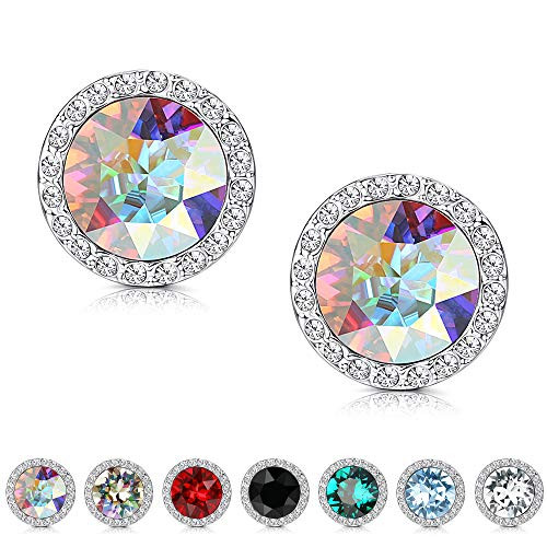 KesaPlan Crystals Stud Earrings for Women Made of Swarovski Crystals Round-Cut Halo Swarovski Crystals Earrings Set with Sterling Silver Post Hypoallergenic Jewelry KesaPlan Crystals Stud Earrings for Women Made of Swarovski Crystals Round-Cut Halo Swarovski Crystals Earrings Set with Sterling Silver Post Hypoallergenic Jewelry