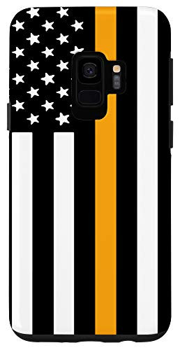 Galaxy S9 Thin Gold Line - Police and Fire 911 Emergency Dispatcher Case