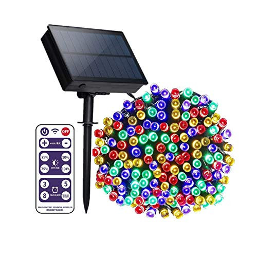 VWMYQ Solar String Lights Outdoor 72ft 200 LED Solar Powered Outdoor Lights Waterproof Fairy String Lights for Indoor Patio Christmas Gardens Homes Wedding Holiday Party Decor  Multi-Color