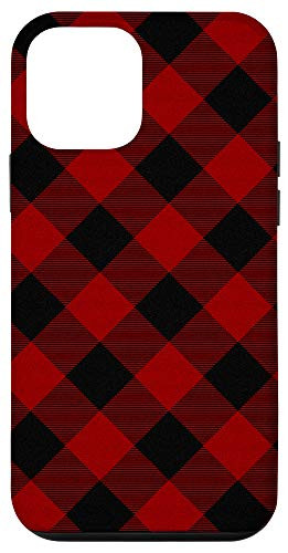 iPhone 12 mini Red and Black Gingham Buffalo Plaid Checkered Case