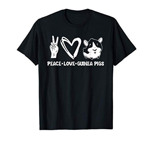 Peace Love Guinea Pig Clothes Stuff Cavy Gift Guinea Pig T-Shirt