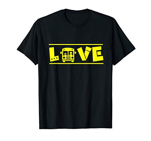 Love School Bus Driver Typography Gift For Busdriver T-Shirt