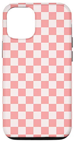 iPhone 12 12 Pro Pink Checkerboard Cute Chess Board Checkered Lover Gift Case