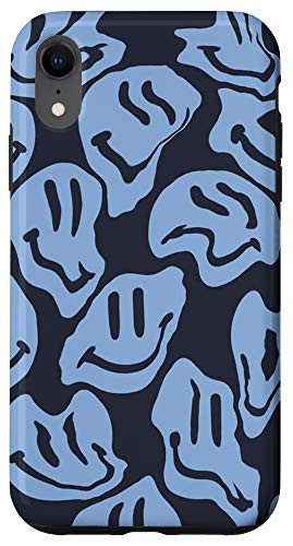iPhone XR Trippy Psychedelic Smiley Face Emoji Pattern Colorful Case
