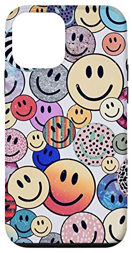 iPhone 12 mini Trippy Psychedelic Smiley Face Emoji Pattern Colorful Phone Case