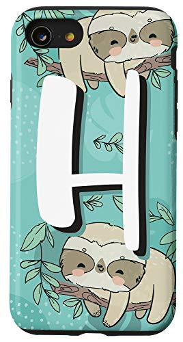 iPhone SE  2020    7   8 Cute Sleepy Animal Lazy Sloth H Name Capital Initial Letter Case