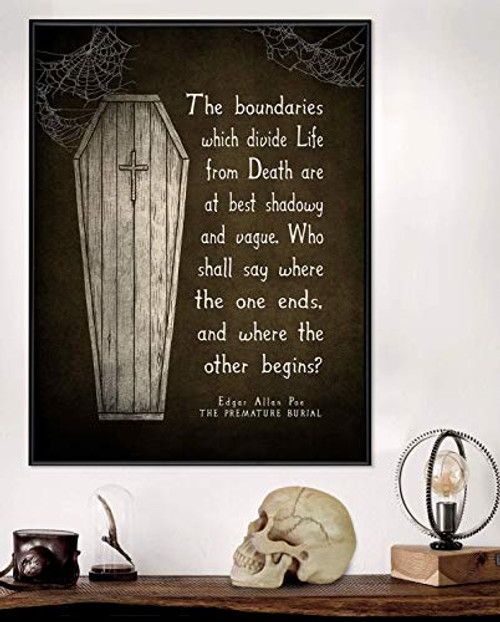 Edgar Allan Poe Premature Burial Literary Quote Print. Vintage Style. Fine Art Paper Laminated or Framed. Multiple Sizes Edgar Allan Poe Premature Burial Literary Quote Print. Vintage Style. Fine Art Paper Laminated or Framed. Multiple Sizes