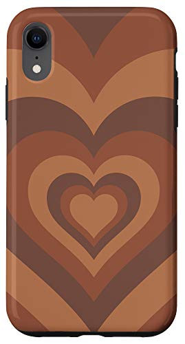 iPhone XR Brown Heart Phone Case Chocolate Lover Coffee Love Gift Case