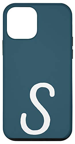 iPhone 12 mini Matching Initial Letter S Pacific-Blue Alphabet Monogram Case
