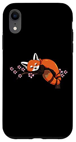 iPhone XR Cherry Blossom Red Panda Sakura Flower Animal Kanji Kawaii Case