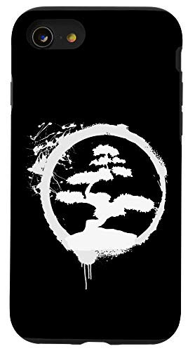iPhone SE  2020    7   8 Bonsai Tree Sunset Japanese Garden Art Zen Plant Yoga Love Case