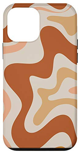 iPhone 12 mini Retro Liquid Swirl Abstract Pattern in Terracotta Tones Case