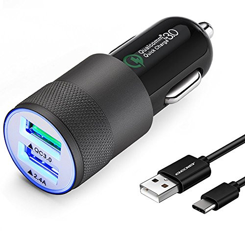 Rapid USB C Car Charger for Samsung Galaxy S8/S8 Plus/S9/S9 Plus/Note 8, LG V30/V20/G6/G5, HTC 10/U11 with Quick Charge 3.0 Port Rapid USB C Car Charger for Samsung Galaxy S8/S8 Plus/S9/S9 Plus/Note 8, LG V30/V20/G6/G5, HTC 10/U11 with Quick Charge 3.0 Port