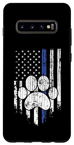 Galaxy S10plus  K9 Police Officer American Flag Thin Blue Line USA Case