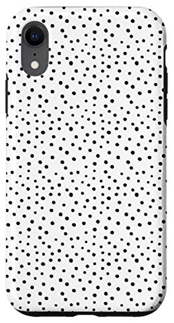 iPhone XR Aesthetic Abstract Black And White Dalmatian Polka Dot Case