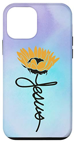 iPhone 12 mini Jesus Cross Sunflower Christian Gifts for Women Pastor Case