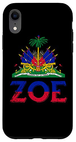 iPhone XR Zoe   Cute Haiti Honored Flag Day Gift Case