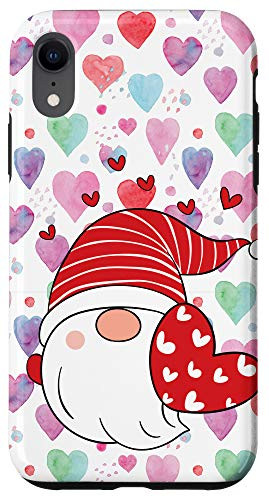 iPhone XR Valentines Day Gnome Case Cute Heart Love Girl Women Gift Case