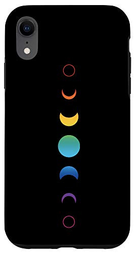 iPhone XR Celestial Moon Phase Rainbow Lunar Cycle Astrology Gift Case