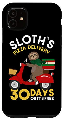 iPhone 11 Pizza Delivery Service Sloth Lover Case