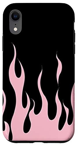 iPhone XR Pink Flames Pastel Goth Fire Pattern Case