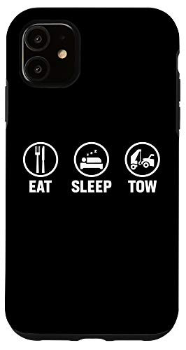 iPhone 11 Eat Sleep Tow Tow Truck Driver Funny Towing Case