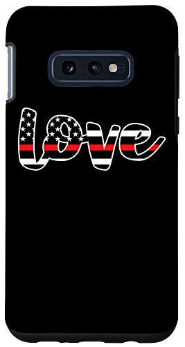 Galaxy S10e Cute Love The Red Thin Line Flag - Firefighters Case