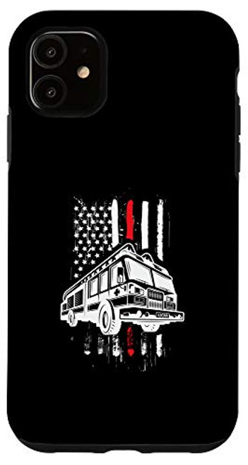 iPhone 11 Fireman American Flag Thin Red Line Firefighter Gift Case iPhone 11 Fireman American Flag Thin Red Line Firefighter Gift Case