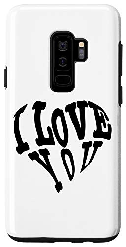 Galaxy S9plus  I Love You Quote Squiggly Lines Vaporwave Case