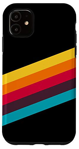 iPhone 11 Retro Stripes Vintage Colorful Lines Disco 90s 80s 70s Vibes Case