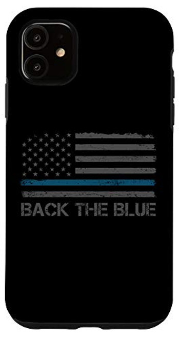 iPhone 11 Back The Blue Police Heroes Support American Flag Thin Line Case iPhone 11 Back The Blue Police Heroes Support American Flag Thin Line Case