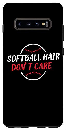 Galaxy S10plus  Softball Hair Dont Care Gift For A Softball Player Case